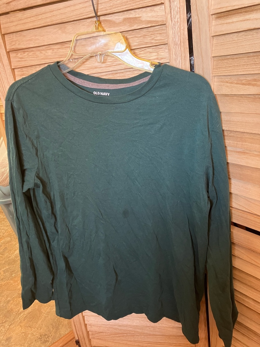 Old Navy Ladies Long-Sleeve Crewneck Shirt - Forest Green XXL